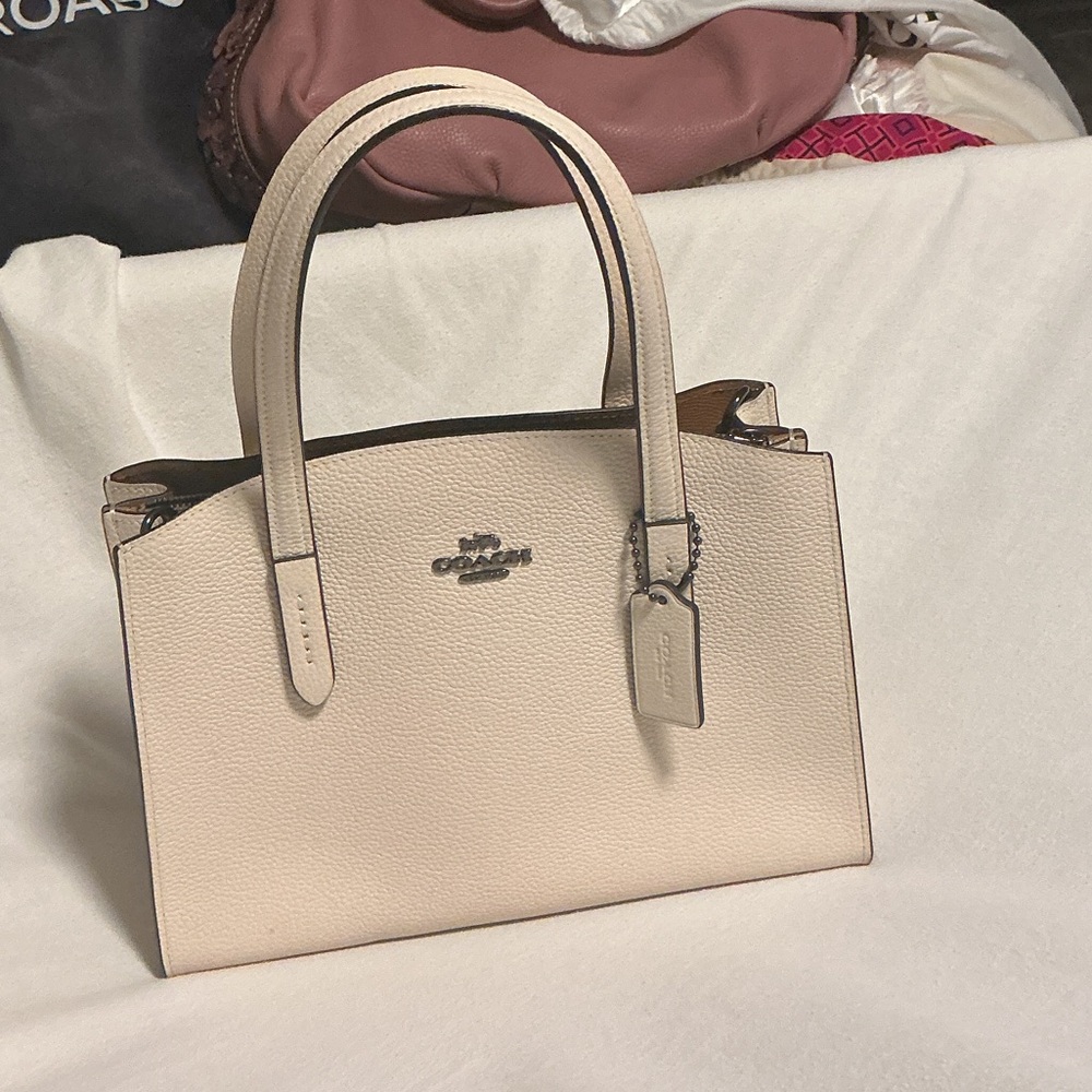 Coach Cream Leather Satchel